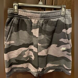 Nike Camo Print Sweat Shorts